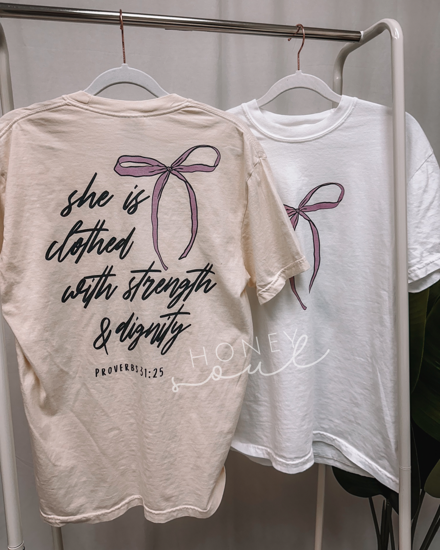 She Is Clothed Bow T-Shirt