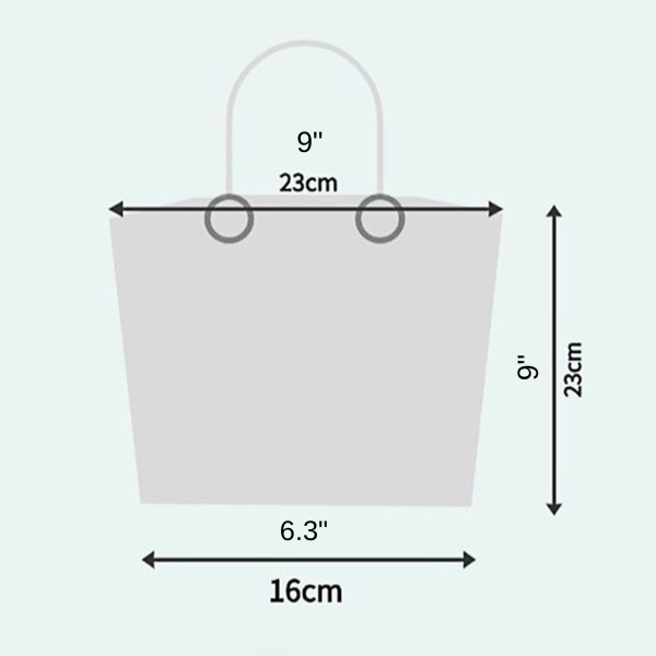 Polka Dot Canvas Tote Bag with Wrapped Handles 9"*9"*6.3": White / ONE SIZE