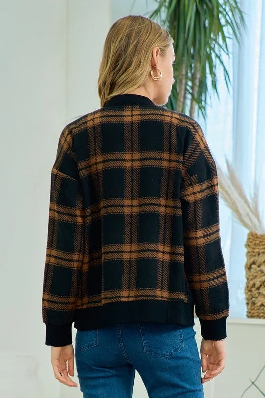 CHECKER BOMBER JACKET