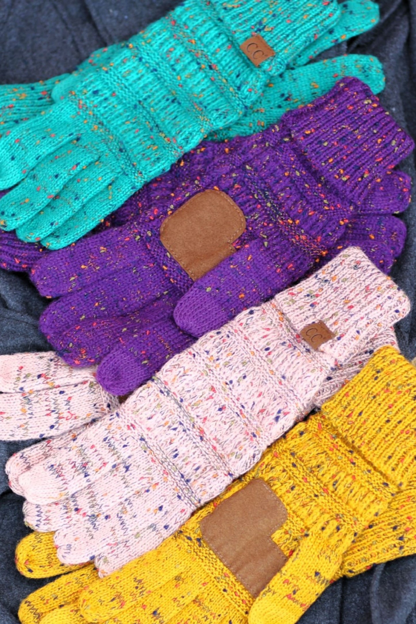 CC Cozy Confetti Tech Screen Touch Gloves