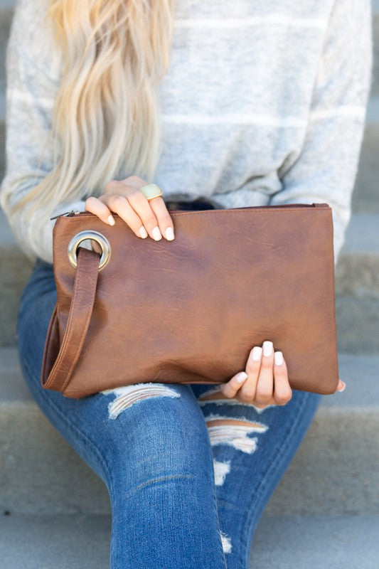 Chestnut Oversized Everyday Clutch