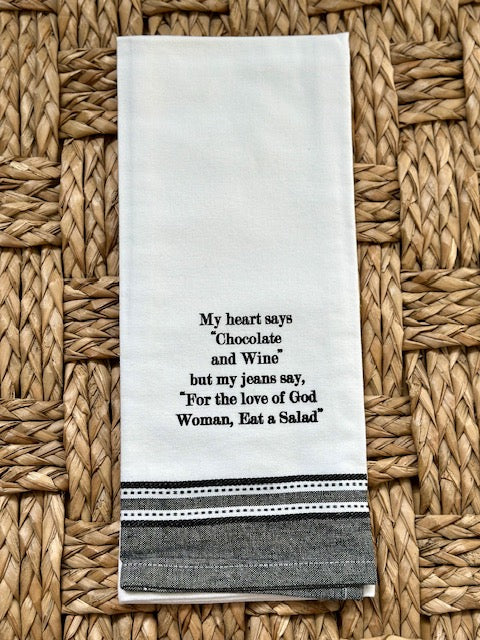 Eat A Salad Tea Towel