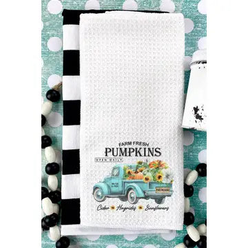 Farm Fresh Pumpkins Truck Hand Towel