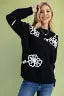 Floral Motif Sweater