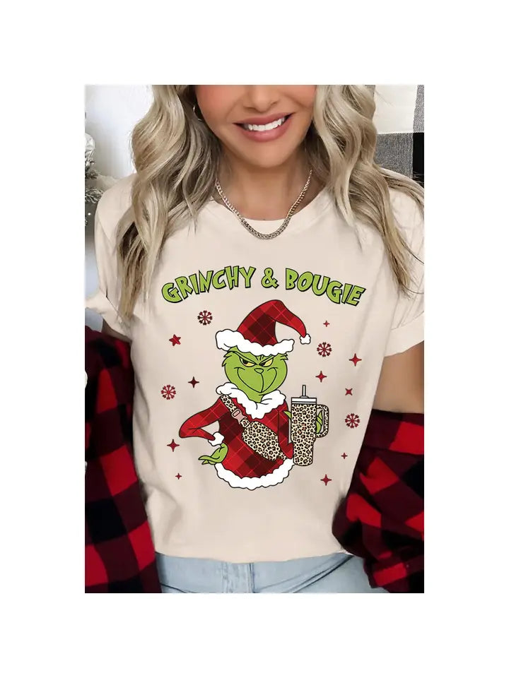 Grinchy & Bougie,Christmas T-Shirt