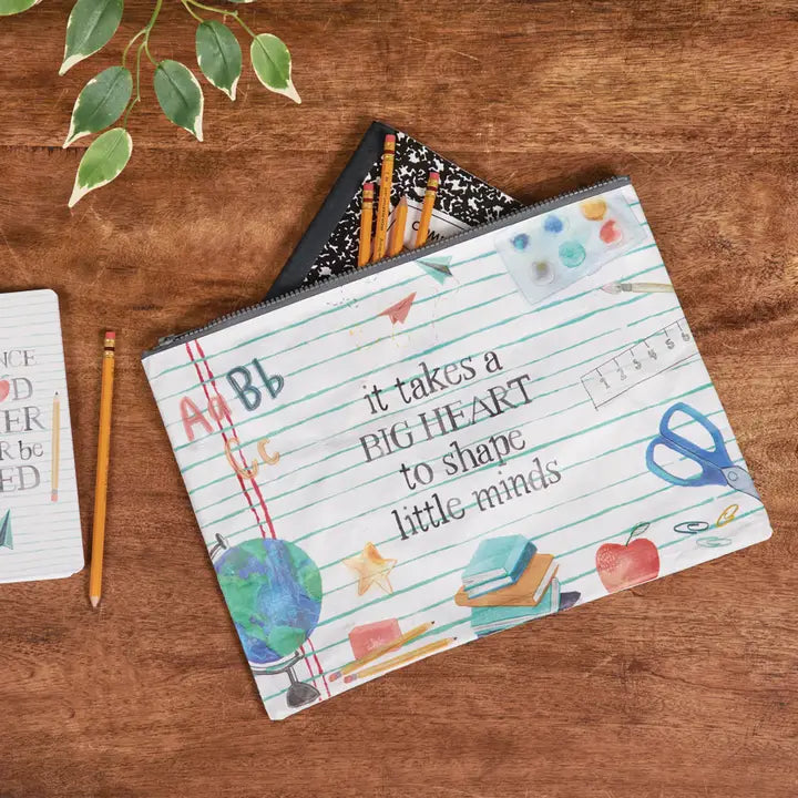 It Takes A Big Heart Zipper Folder