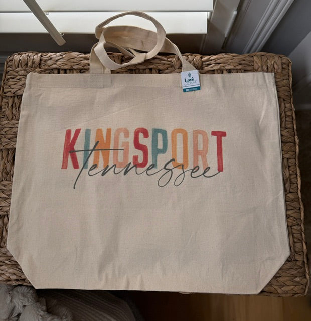 Love Local Canvas Tote Bag - Watercolor City
