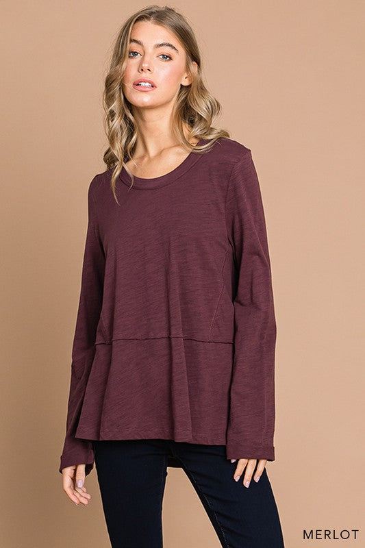 Washed Cotton Slub Top