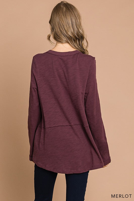 Washed Cotton Slub Top