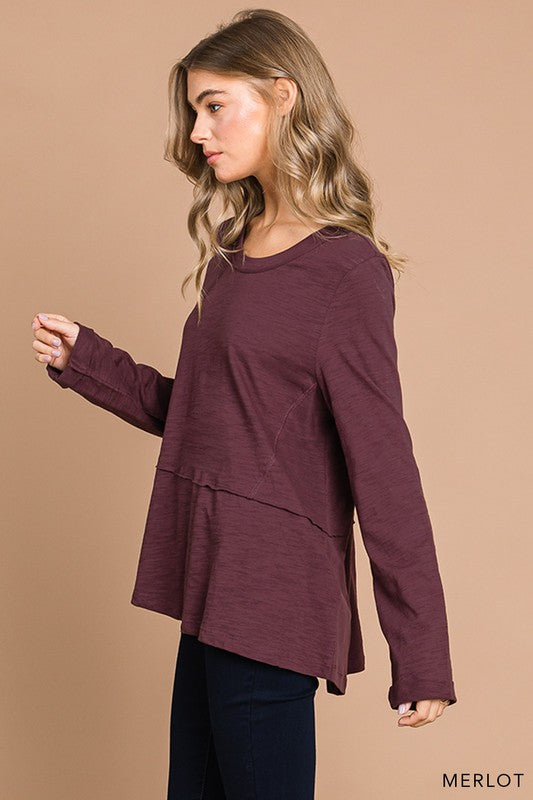 Washed Cotton Slub Top