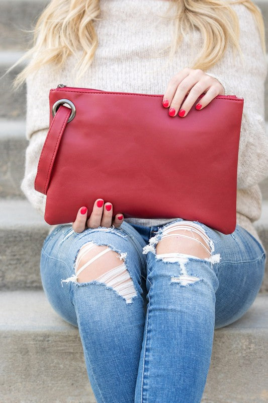 Merlot Oversized Everyday Clutch