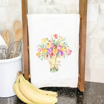 Tulip Bouquet Tea Towel