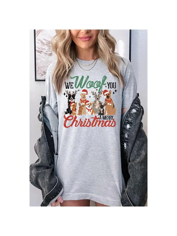 We Woof You A Merry Dog Christmas T-Shirt