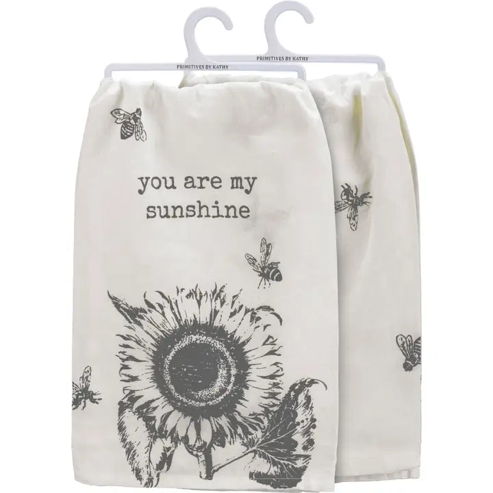 You Are My Sunshine Sunflower Kitchen Towel