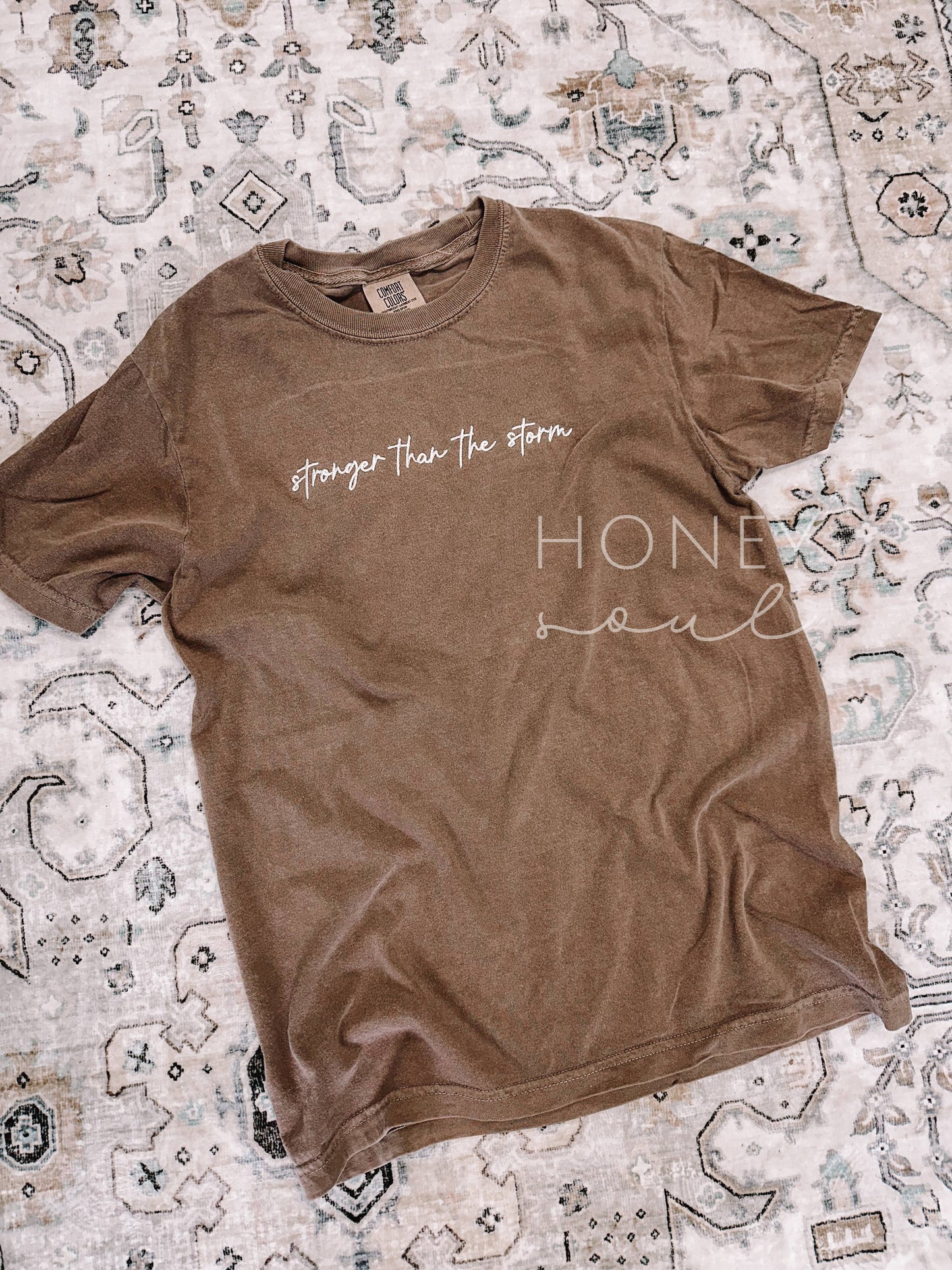 Embroidered Stronger Than The Storm Tee