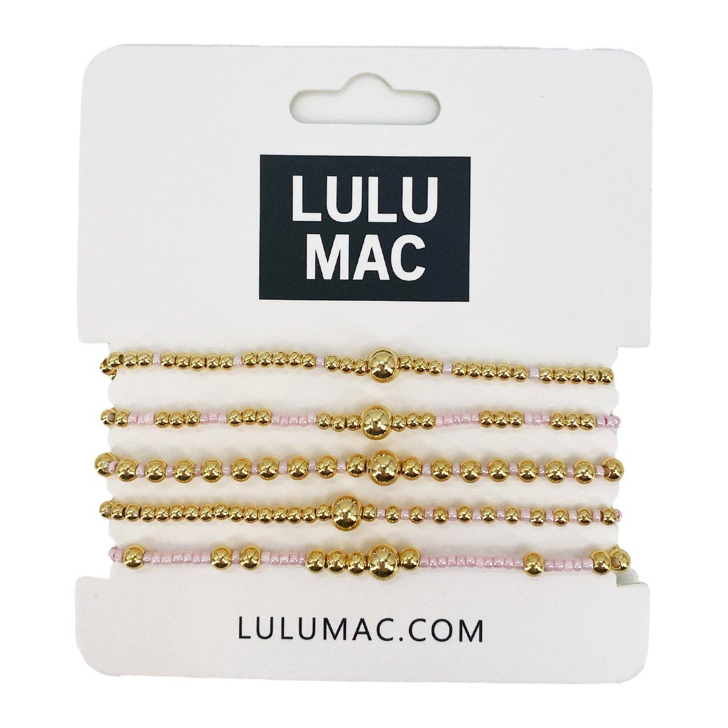 Light Pink Gold Bracelet Stack