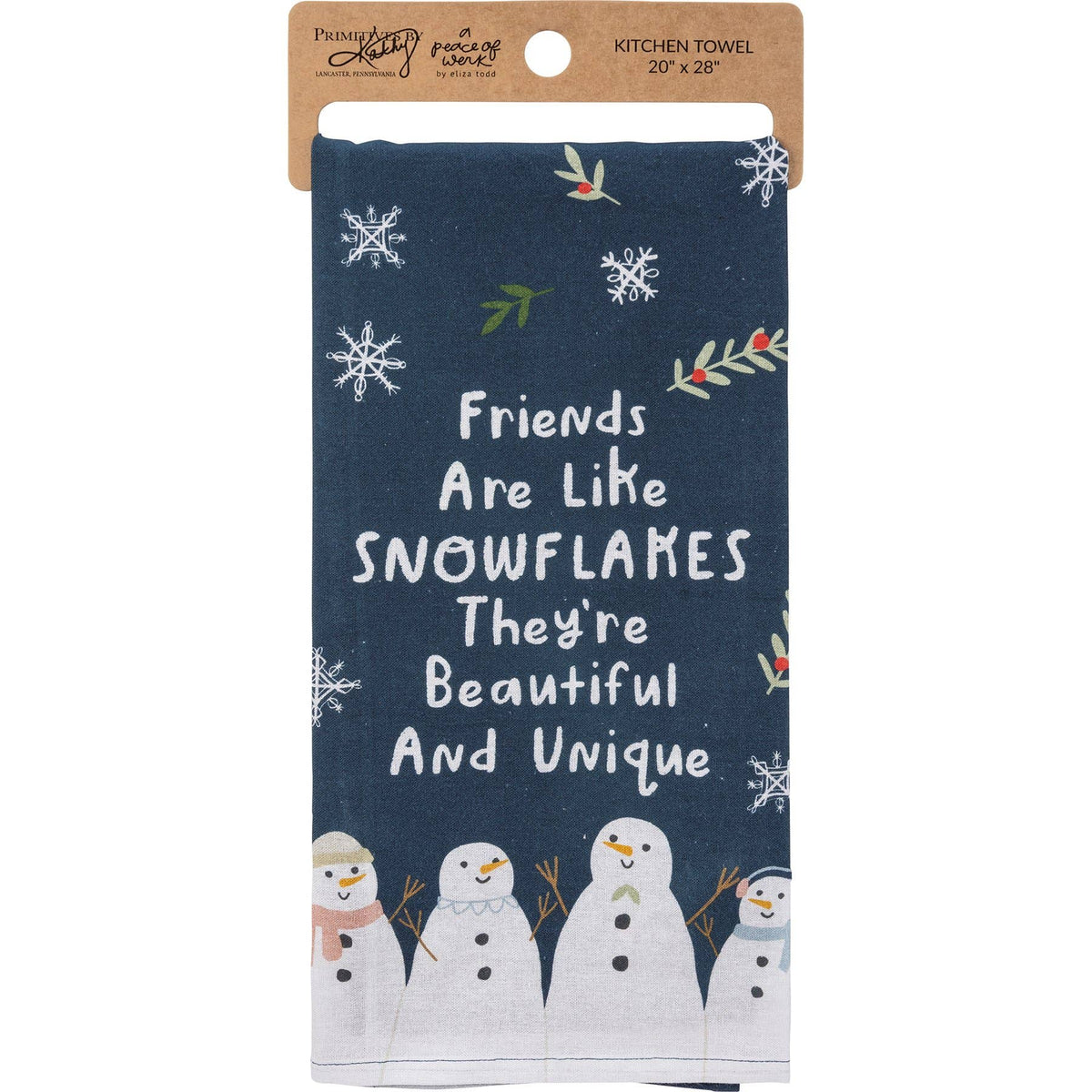 Friends Are Like Snowflakes Kitchen Towel