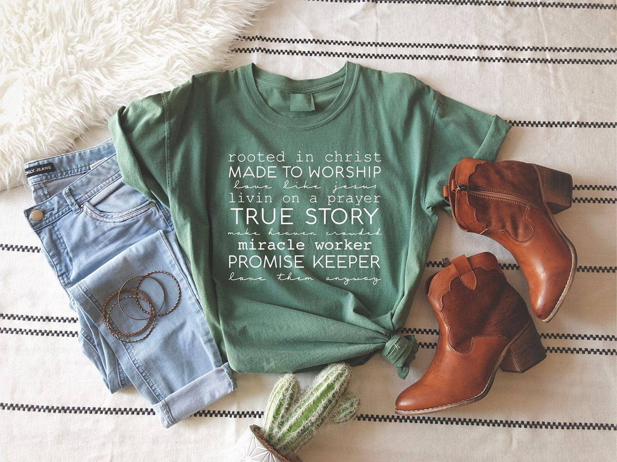 Rooted in Christ Comfort Colors Graphic tee