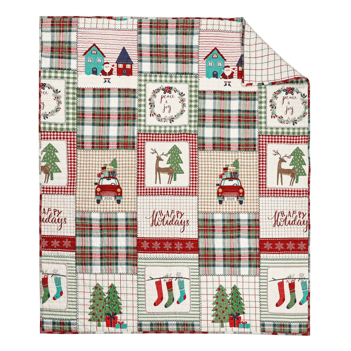 Home for Christmas Quilted Throw
