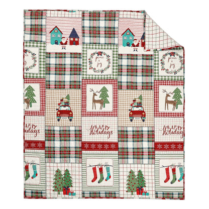 Home for Christmas Quilted Throw