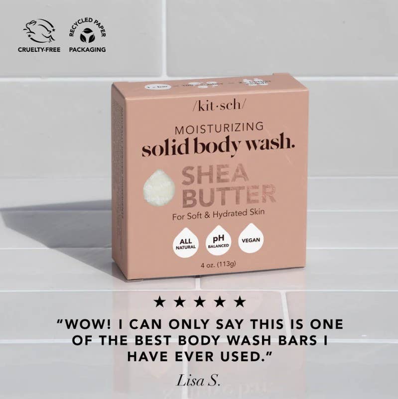 KITSCH Shea Butter Exfoliating Body Wash Bar