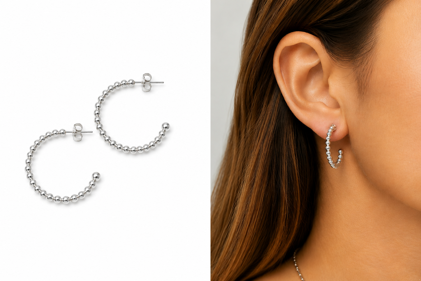 SILVER HOOP EARRINGS