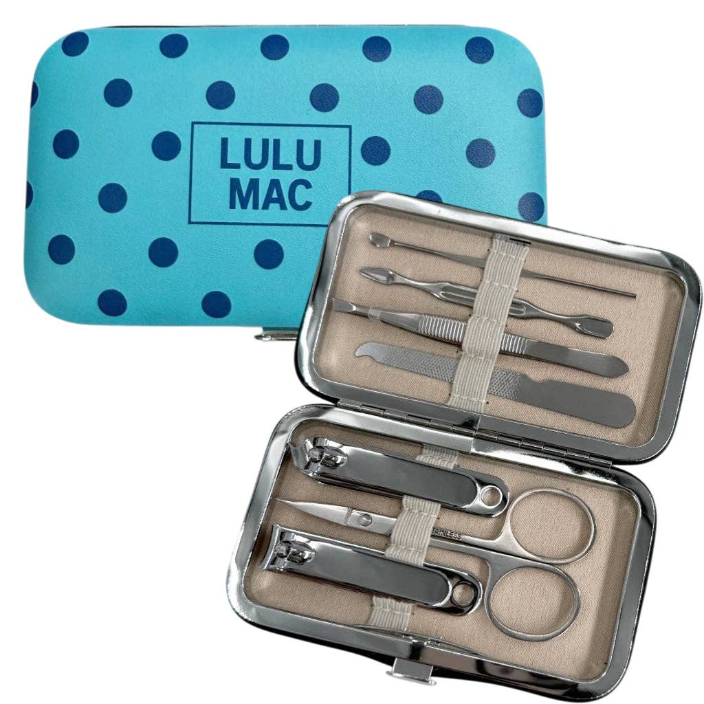 Blue/Navy Dot Manicure Set