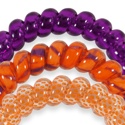 Spiral Hair Coils | Large | Go Tigers! Hair Ties