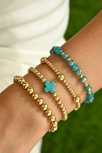 Boho Cross Beaded Stretch Bracelets