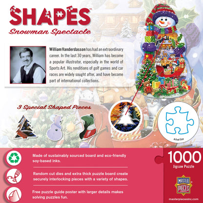 Snowman Shaped 1000 Piece Jigsaw puzzle