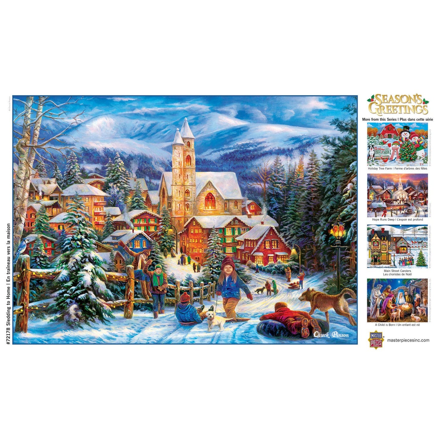 Season's Greetings - Sledding Home 1000 Piece Puzzle