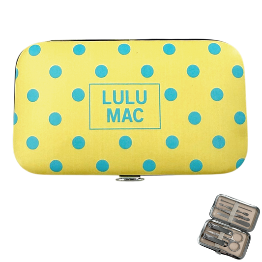 Butter/Blue Dot Manicure Set