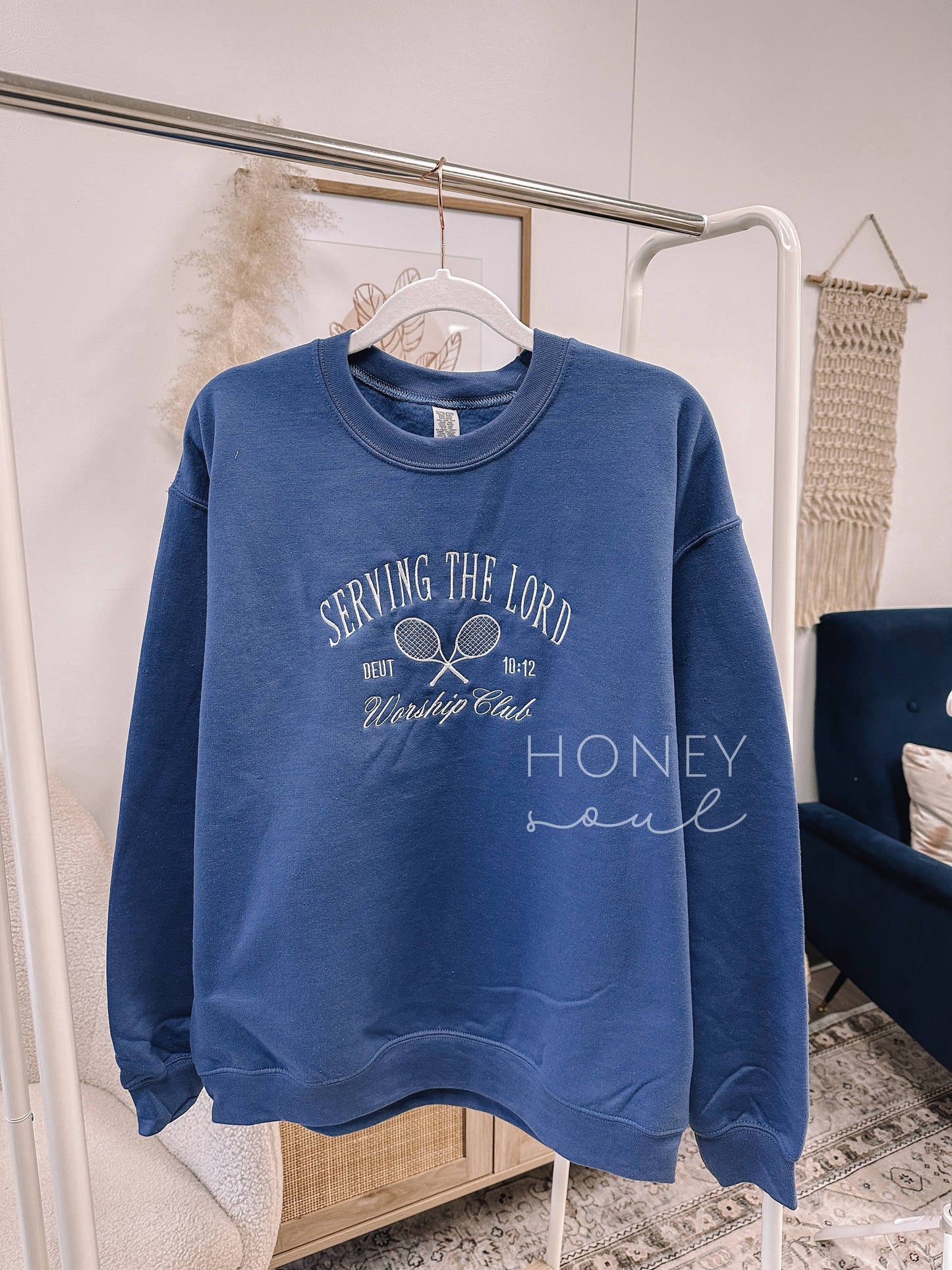 Embroidered Serving The Lord Sweatshirt