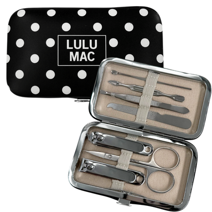 Black/White Dot Manicure Set