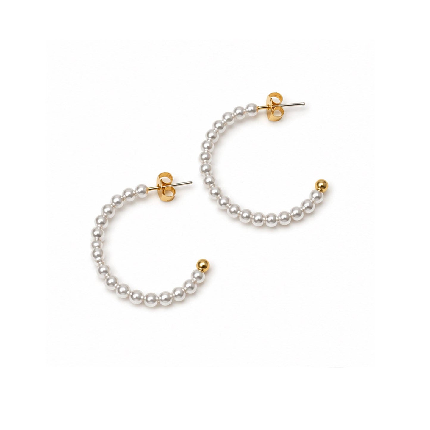PEARL HOOP EARRINGS