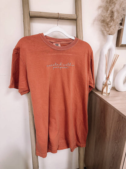 Embroidered Created With A Purpose T-Shirt