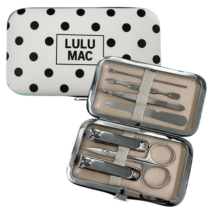 White/Black Dot Manicure Set