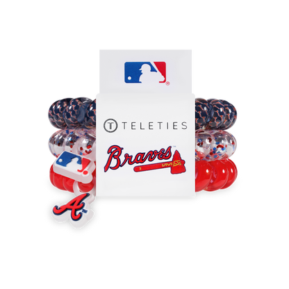 Spiral Hair Coils | Large | Atlanta Braves Hair Ties