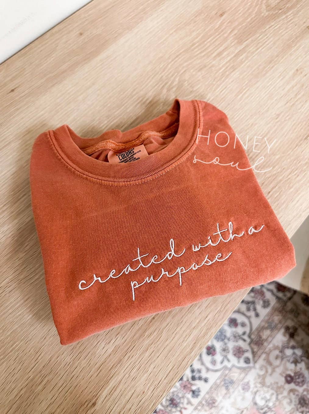 Embroidered Created With A Purpose T-Shirt