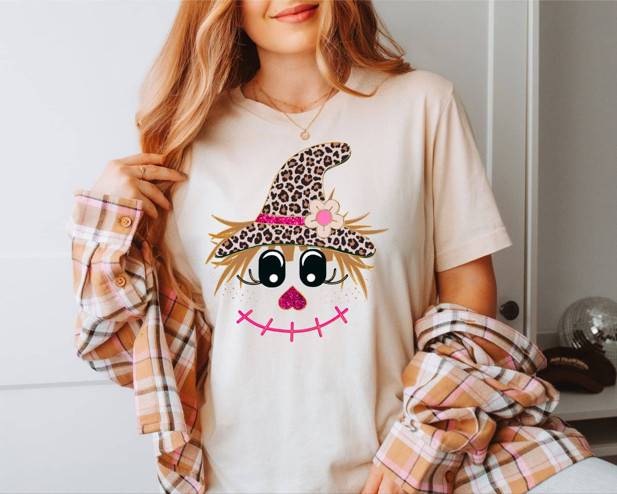 Leopard Fall Scarecrow Graphic Tee