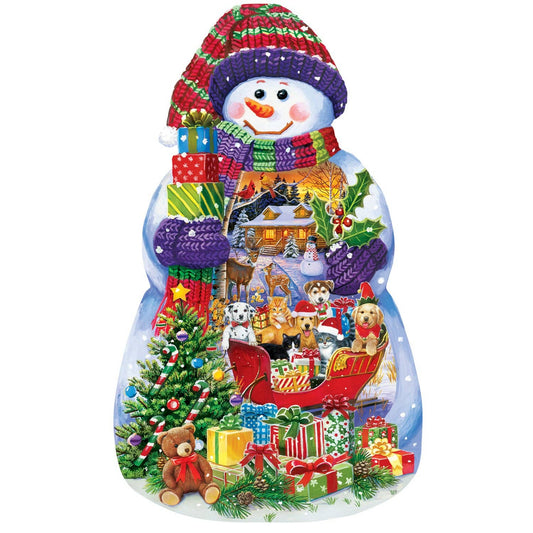 Snowman Shaped 1000 Piece Jigsaw puzzle