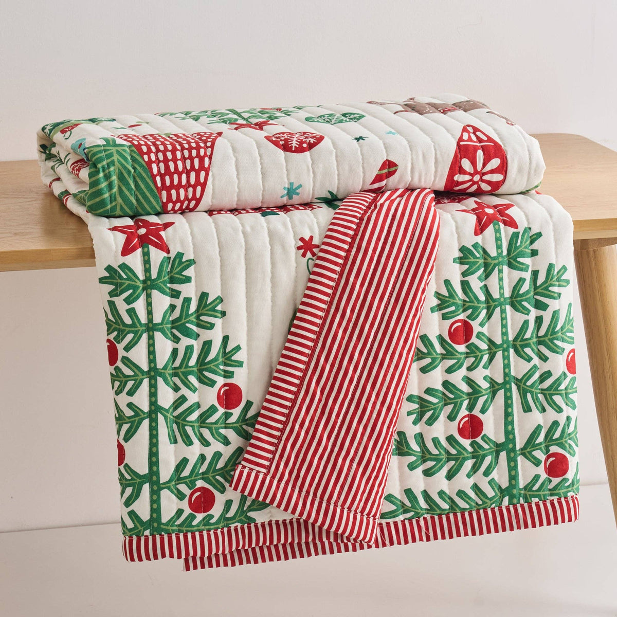 Tree Festival Quilted Throw