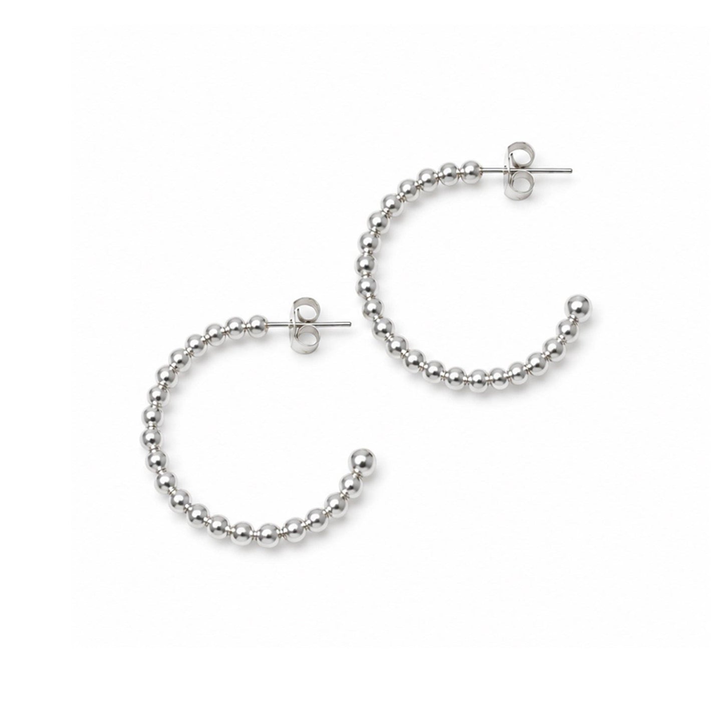 SILVER HOOP EARRINGS