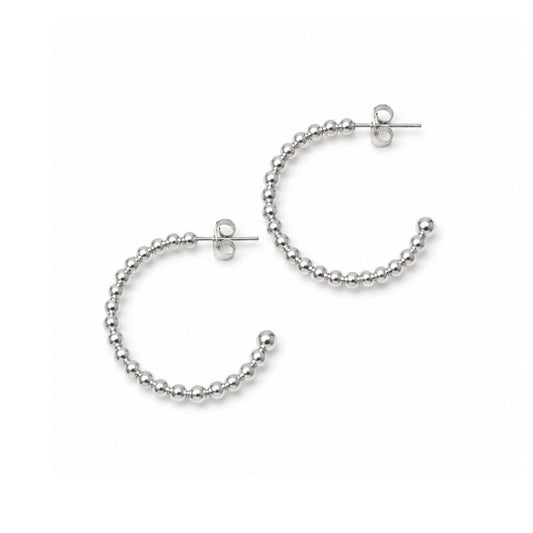 SILVER HOOP EARRINGS