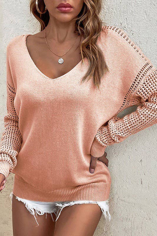 Crochet detail sweater