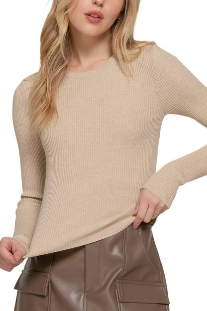 Plus Rib Sweater Top