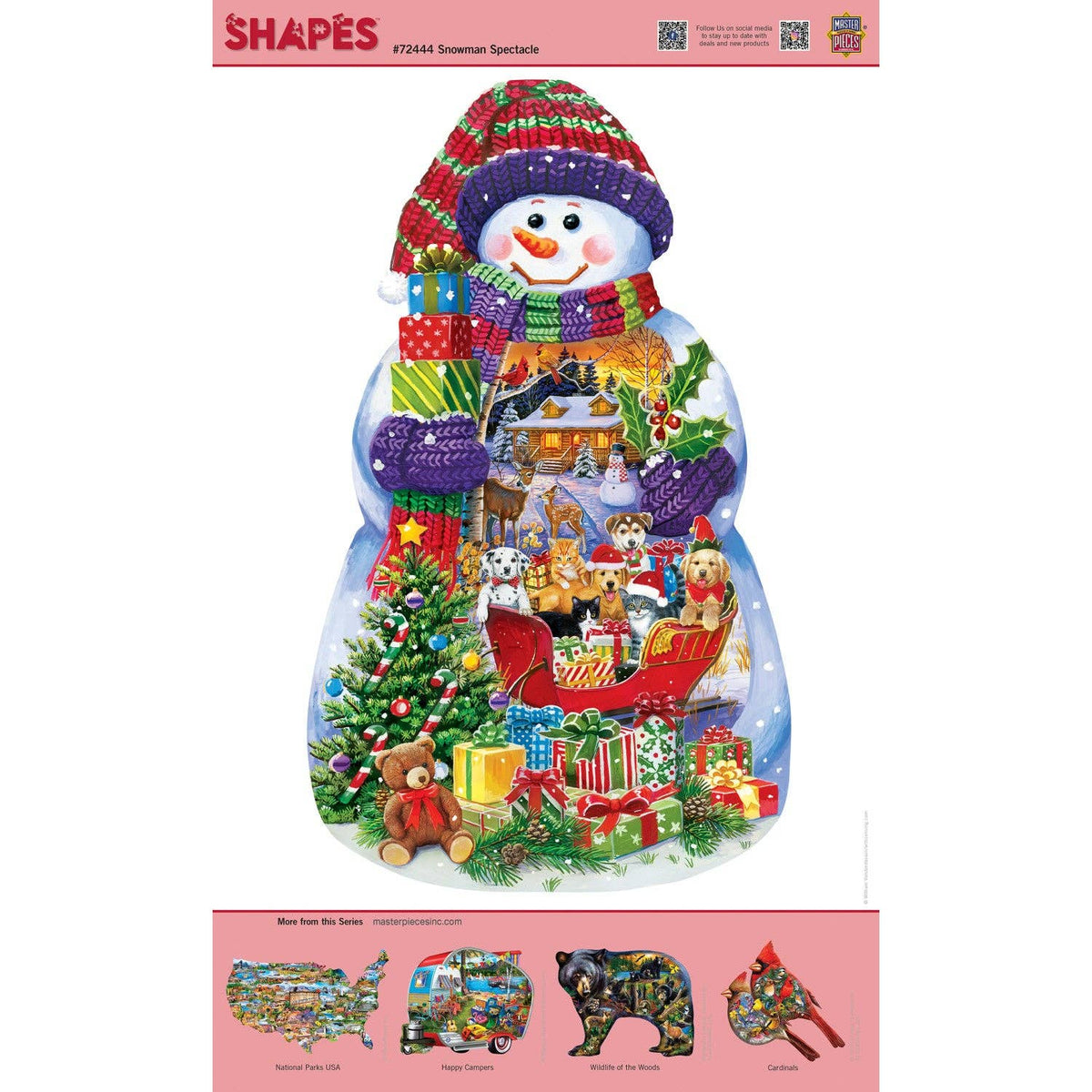 Snowman Shaped 1000 Piece Jigsaw puzzle