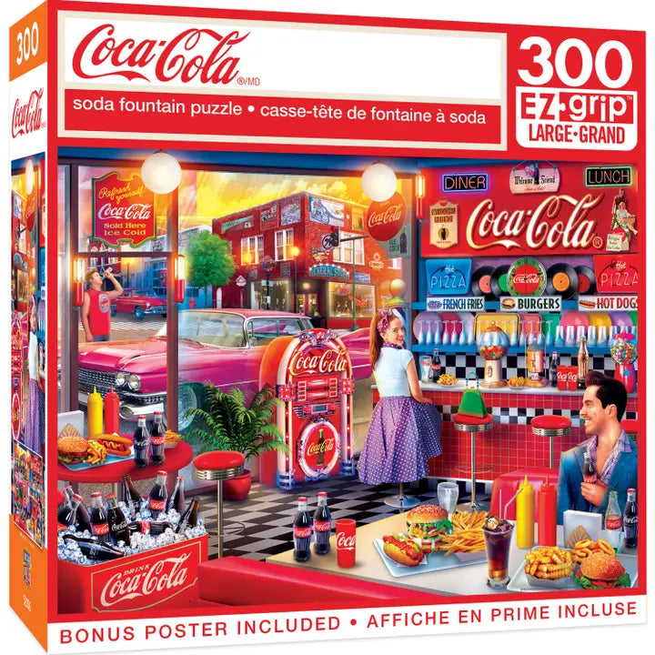 Coca-Cola - Soda Fountain 300 Piece Ez Grip Puzzle