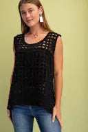 GIGIO Open Crochet Tank