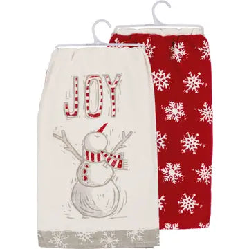Joy Snowman Kitchen Towel Set